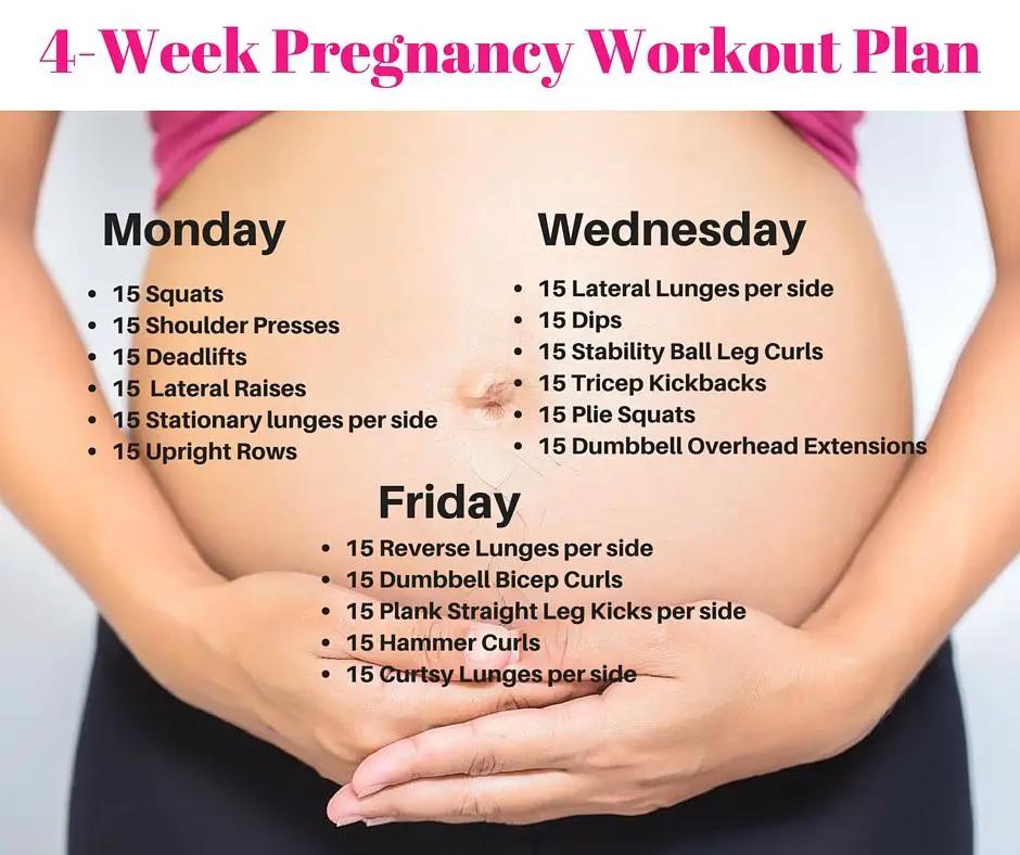4 Week Pregnancy Workout Plan