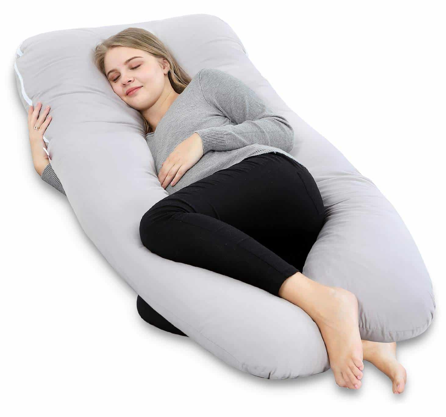 Amazon.com: AngQi Pregnancy Pillow with Cotton Cover, U
