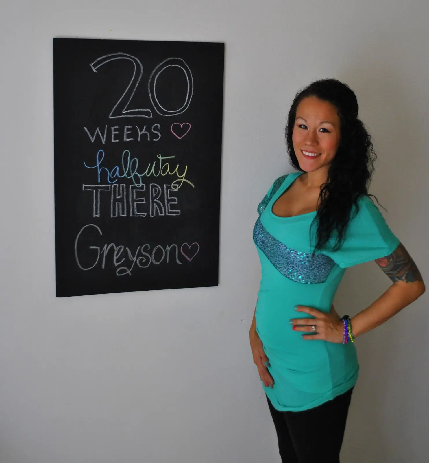 Diary of a Fit Mommy: 20 Weeks Pregnancy Chalkboard Update