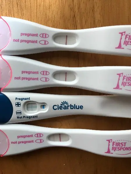 I took five pregnancy tests, four came out positive ...