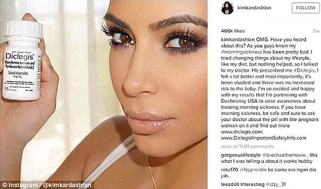 Kim Kardashian DELETES Instagram post with morning sickness pill ...
