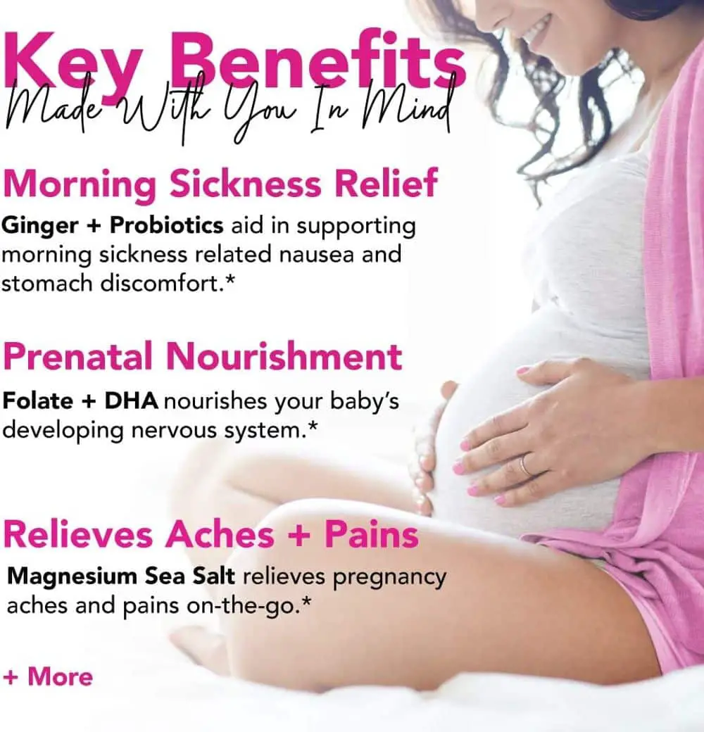 Pink Stork Premier Bundle: Pregnancy Bundle with 6 Products, Morning ...