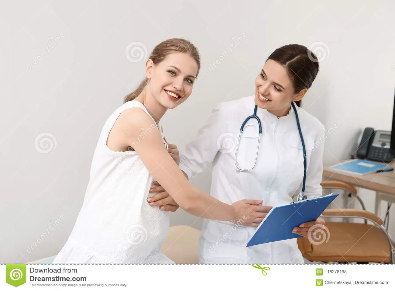 Pregnant Woman Having Appointment Stock Photo
