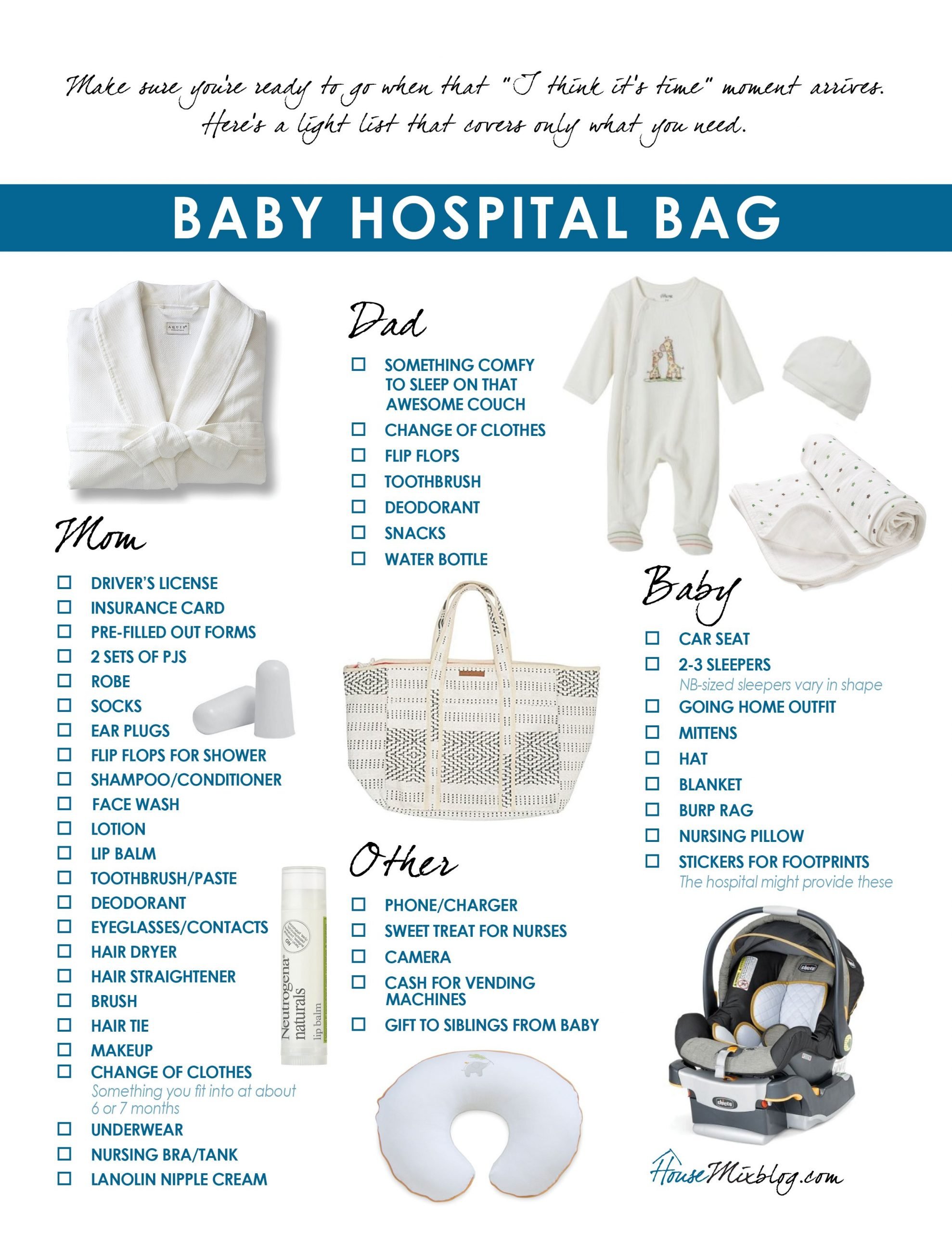 The 25+ best Pregnancy hospital bag checklist ideas on ...