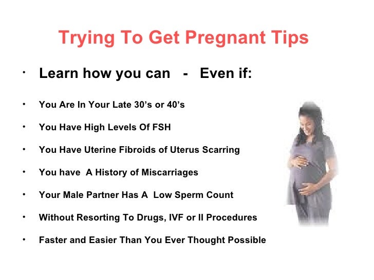 Trying to get pregnant tips