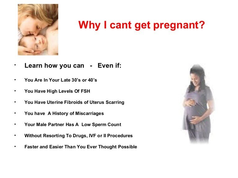 Why i cant get pregnant
