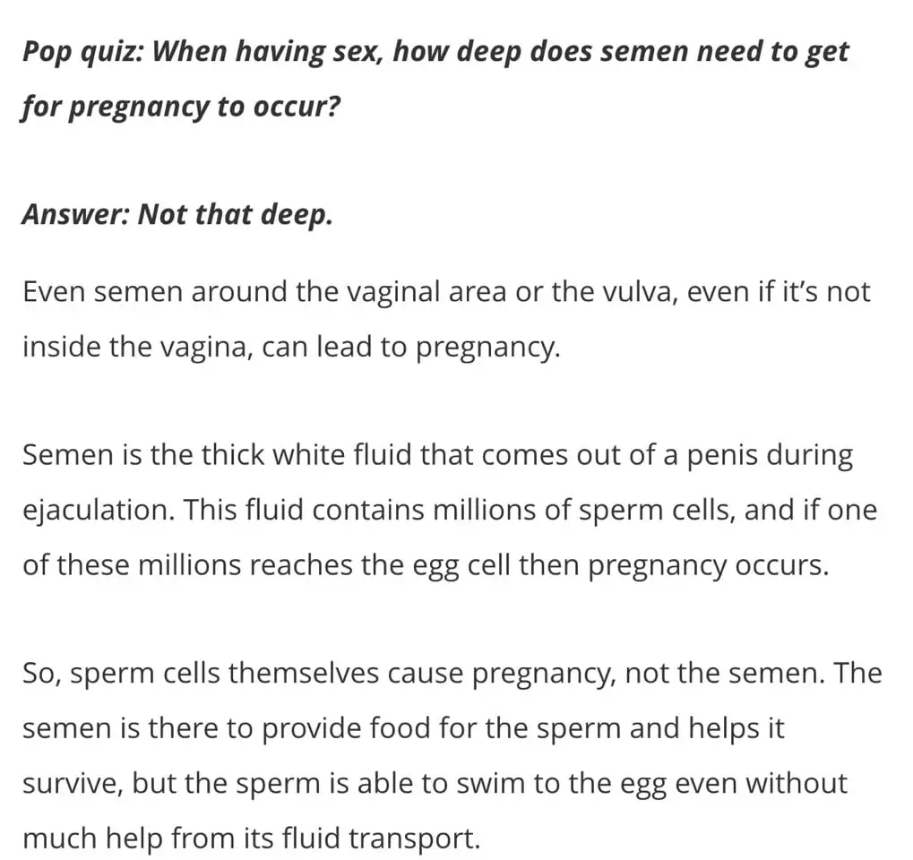 You Can Get Pregnant Without Having "  Proper "  Sex. 
